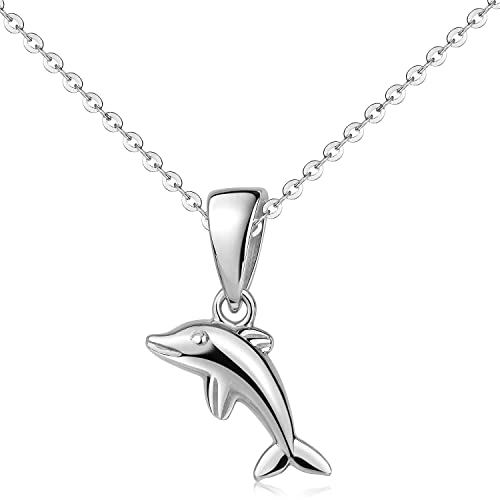 Materia Kinder Halskette Silber 925 Delfin Anhänger KA-32-K109