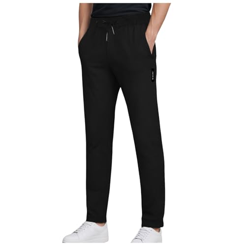 Men's Ice Silk Casual Pants Slim Fit Straight Leg Loose Casual Jogging Bottoms Men's Ice Silk Pants Trousers for
