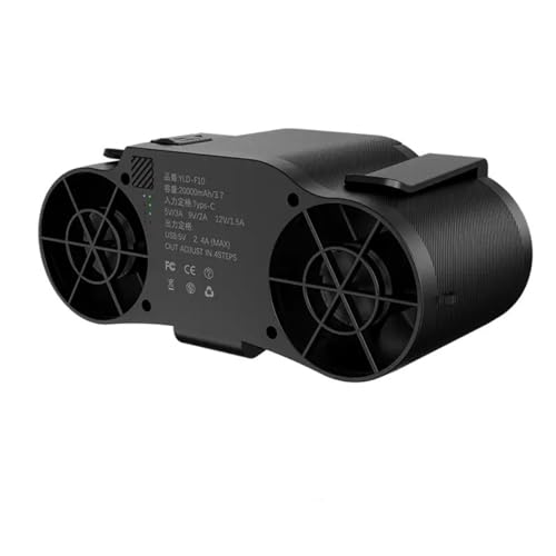 Tragbarer, wiederaufladbarer, tragbarer Ventilator mit einstellbaren Windgeschwindigkeiten, ideal für Reisen und Aktivitäten im Freien