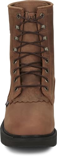 Justin Work Livestock 8” Steel Toe Men's Industrial & Construction Shoes, Premium Full Grain Leather, J-Flex Insole, Slip-Resistant4
