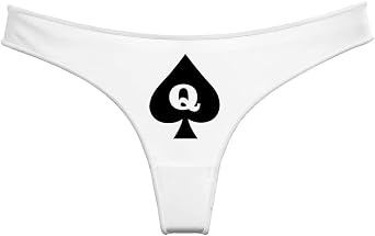 Queen of Spades Thong for Women, Funny Graphic Design Cotton Underwear