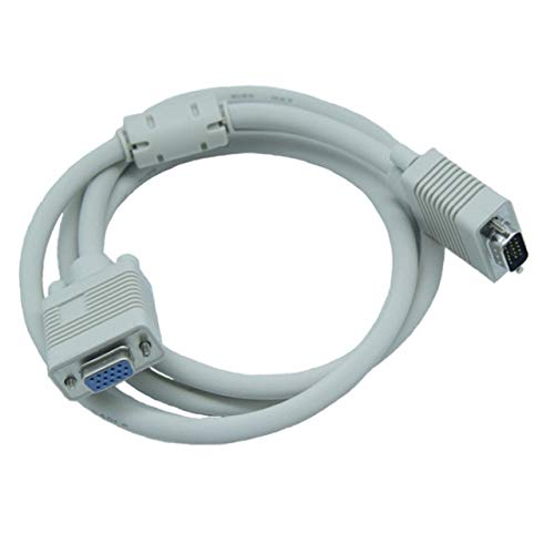 Lysee VGA Cables - VGA Cable 3+4 1.5m 3m 5m 10m 20m Braided Shielding VGA To VGA Cable For HDTV PC Laptop TV Box Projector Monitor cable vga - (Color: Grey, Length: 10m)