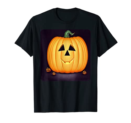 Halloween Scary Evil Pumpkin Funny Pumpkin Head T-Shirt