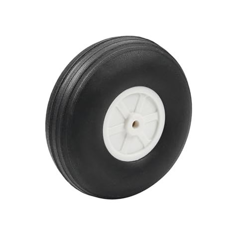 Heyiarbeit 3.5" RC Model Airplane Foam Wheel Super Light Tire and Wheel Sets for RC Airplane PU Sponge Tire with Plastic Hub 1 Pcs