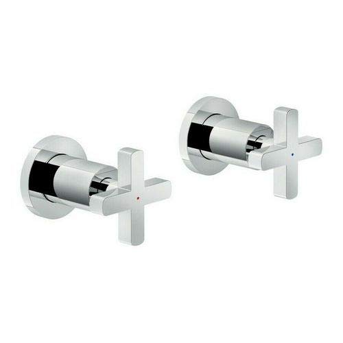 LRK116208/1CR COPPIA RUBINETTI D'ARRESTO AD INCASSO 1/2" SERIE LIRA CROMO NOBILI