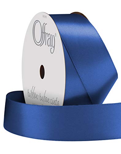 Image of Berwick 067079 7 /8 inch Wide Single Face Satin Ribbon, Royal Blue, 6 Yds