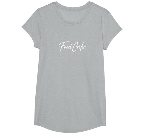 Food Critic T-Shirt, Girls, Heather Grey, X-Small