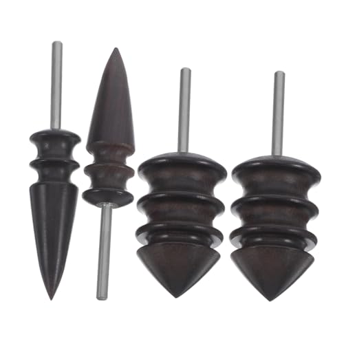 Angoily 4pcs Leather Polishing Tools Double-Ended Sanding Sticks for Leathercraft Woodworking Edge Polishing Tool for DIY Projects