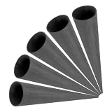 5 Stück Croissant Röhren Backform aus Aluminiumlegierung, Silber