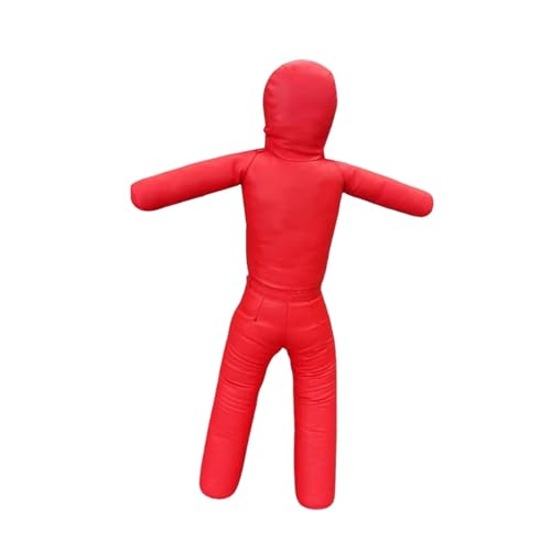 Vaveren Unfilled Wrestling Dummy Grappling Training Aid Equipment Sparring Tool Boxing Dummy Punching Bag for Practicing Exercise MMA, Red - Thumbnail 6