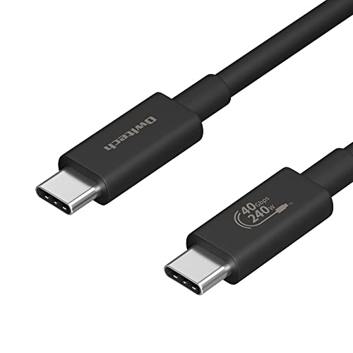 オウルテック USB Type-C to USB Type-C ケーブル USB4対応 8K 40Gbps PD240W USB PD Extended Power Range対応 断線に強い 高出力充電 & 超高速データ転送 1.0m ブラック OEC-CBEMCC10-BK