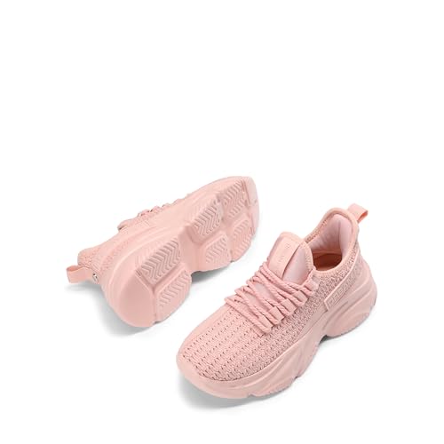 DREAM PAIRS DREAM PAIRS Women's Platform Chunky Fashion Sneakers Slip On Walking Stylish Lightweight Classic Casual Sneaker,Size 6,Pink,DWUMFN2507