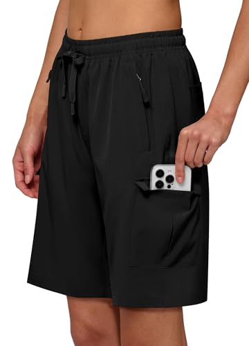 Willit Women's 7''/9" Hiking Cargo Athletic Shorts with Zipper Pockets Quick Dry for Camping, Golf, Travel Water Resistant2