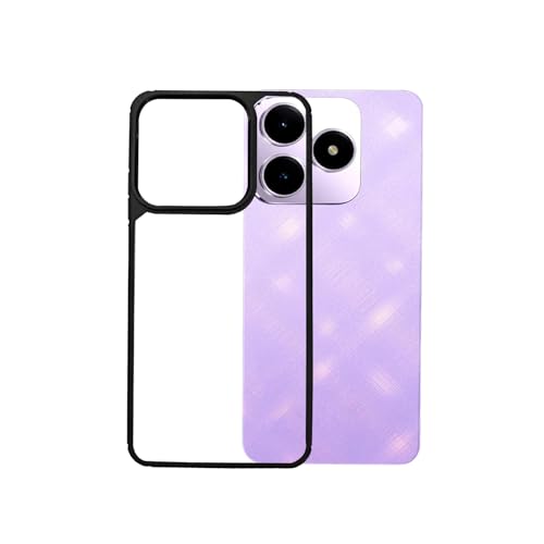 Image of AIBEX Crystal Clear Back Case Compatible with Realme C63 / Realme Narzo N63 Back Cover Case | 360 Degree Protection | Shock Proof Design | Transparent Back Cover (PC & TPU, Black Bumper)