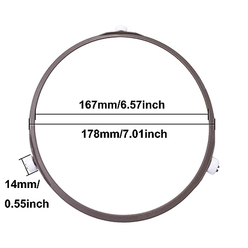 Mikrowellenherd Ring, Mikrowelle Drehtellerring Universal Mikrowelle Drehring für Mikrowelle 17,8 cm, Glasplatte Tablett Stützhalter Ersatz Innenring Roller Support Radring