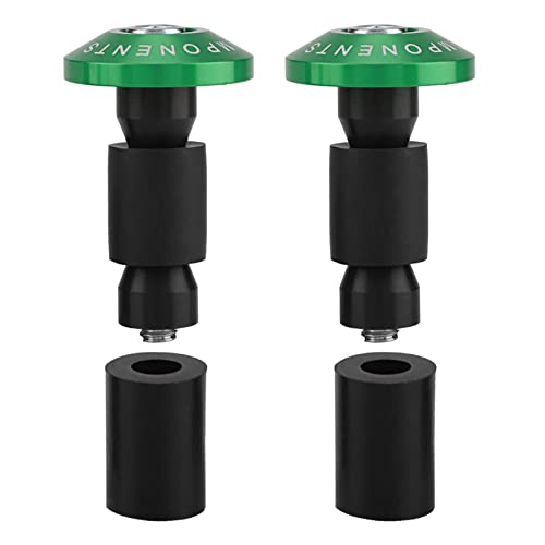 Asixxsix Embout de Guidon de Moto, 22 Mm, Aluminium CNC, anodisé (GREEN)
