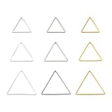 Elecrelive - Juego de 90 anillos triangulares de eslabones abiertos con marco hueco para collares, pulseras, pendientes, suministros de manualidades
