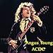 Reni Gifts ACDC Angus Young Miniature Guitar Replica - 10 Inch Cherry Red Miniature Replica Guitar with Stand for Desk, for Rock and Roll Lovers and ACDC Fans - Hand Painted, Solid Mahogany Wood