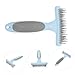 Abaodam Double Row Pin Pet Grooming Comb Durable Dematting Brush for Dogs and Cats Ergonomic Non-Slip Handle Comfortable Teeth for Removing Mats and Shedding Fur