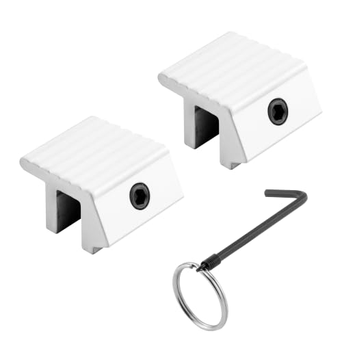 Prime-Line U 9812 Aluminum Sliding Window Lock, White, 2 Pack