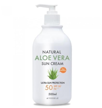 AYODEL: Natural Aloe Vera Sun cream, Ultra Sun Protection 50 SPF 500ml