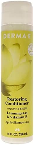 DERMA-E Restoring Conditioner for Volume & Shine – Sulfate Free Volumizing Conditioner with Lemongrass & Vitamin E – Nourishing Color Care Conditioner, 10 oz