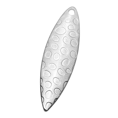Lames de pêche feuille de saule en acier plaqué pour leurre spinner et appât luya, 20 pièces