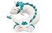 FOUTP Oreiller de Voyage en Forme de U Haku Peluche Petit Dragon Blanc Peluche, Mignon Oreiller Coussin Cervical Animaux Doux et Confortable pour Siège Voiture Train TGV Avion avec Masque de Sommeil