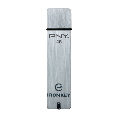 PNY-4GB IronKey Hardware encrypted USB 2,0 Flash Drive-Chiavetta USB Argento ()