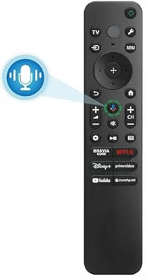 RMF-TX910U Remote Replacement for All Sony Bravia 4K OLED UHD LED Google/Android Smart TVs – Features Backlit Keys & Voice Control