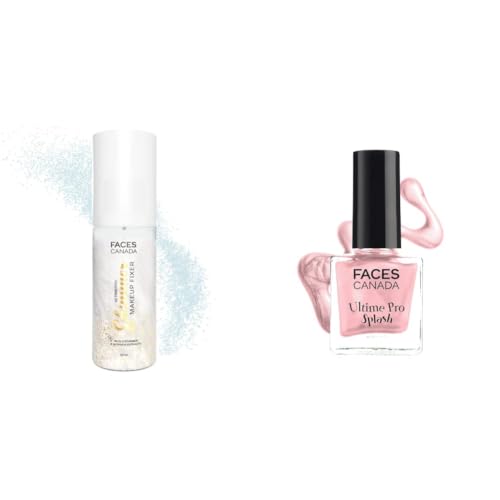 Image of FACESCANADA Ultime Pro Shimmer Makeup Fixer, 50ml & Splash Glossy Finish Nail Enamel Twinkle 36 8ml