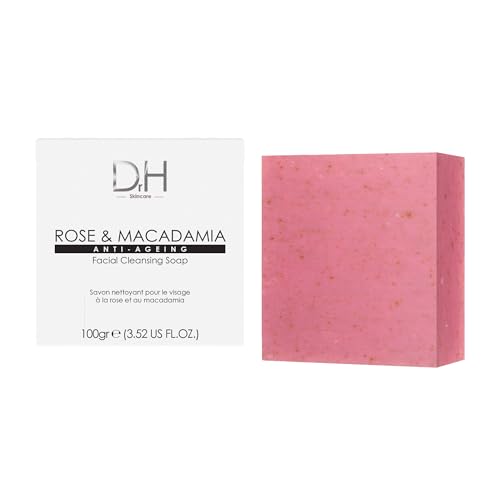 Dr H - Barra de limpieza facial antienvejecimiento, 100 g, lujosa exfoliación energizante para el cuidado de la piel para una piel fresca e hidratada, exfoliación suave que revela una piel suave