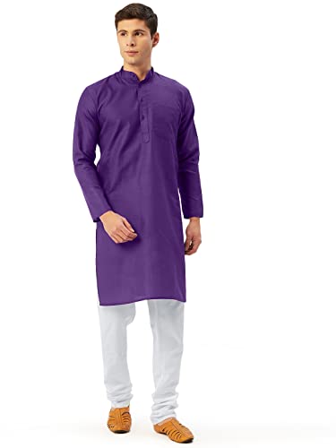 Image of Jompers Men's Cotton Regular Fit Solid Kurtas