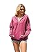 Half Hidden Women Fall Fashion Outfits Oversized Hoodies Sweatshirt Casual Long Sleeve Sweatshirt Pullover Zip Up Hoodies Rose Large