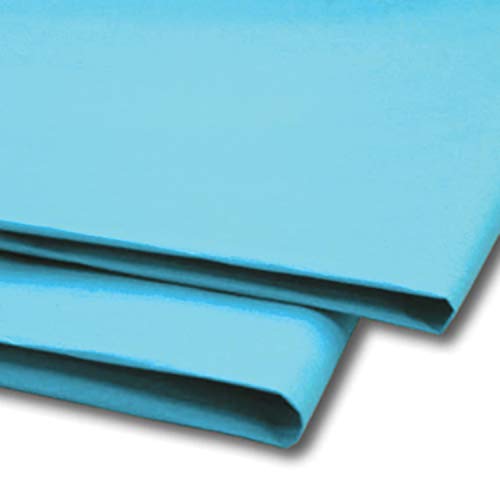 Sabco - Papel de seda, 100 hojas, papel de regalo, sin MG ni ácidos, tamaño de 50 x 75 cm, papel para envolver, decorativo y papel de corte para manualidades 20 x 30" azul celeste Cover