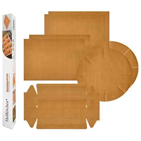 Dauerbackfolie , Backpapier Kastenform, Das Premium Backpapier, Wiederverwendbar, hitzebeständig, antihaftbeschichtet Cover