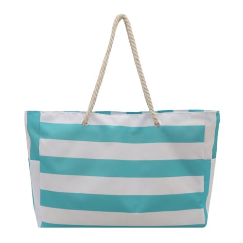 Sac en toile rayée cabas de plage haut de gamme au design Oxford soigné