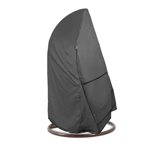 NbgrvB Housse de chaise d'extérieur à suspendre en tissu Oxford 600D imperméable à la poussière simple pour siège et double pour chaises de patio Noir/marron noir 114,3 x 83,8 x 172,7 cm