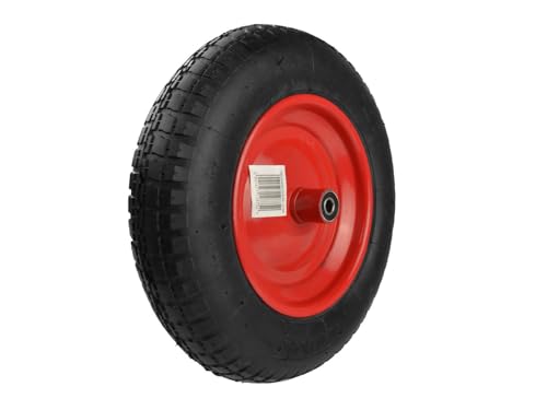 BSD Roue de brouette 3.25-8 2PR avec jante en métal durable et double roulement, idéale pour charriots et équipements de jardinage.