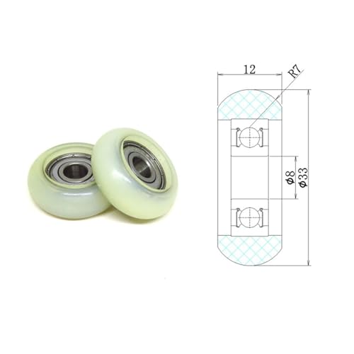 3 roulements à rouleaux PUR60833-12R7 galets polyuréthane - 2