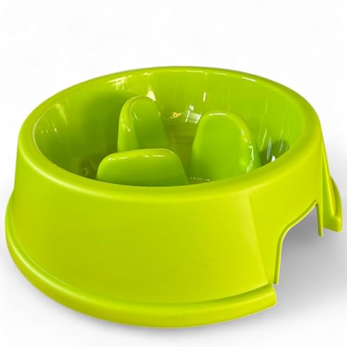 PARENCE.- Ciotola antimucosa per cani e gatti - ciotola in plastica da 1 litro, ritardante di alimentazione, prevenzione di flatulenza e obesità - colore casuale