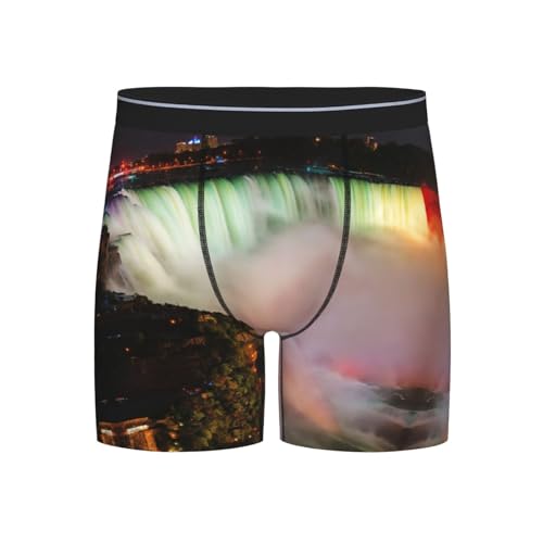 HUIopq Niagara Falls - Calzoncillos tipo bóxer para hombre, elásticos, suaves, transpirables, para uso diario, Negro, XXL