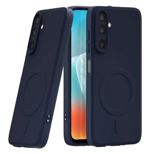 Image of Casotec Back Cover | MagFit Ring Design (Non-Magnetic) | Shockproof Protection | Anti-Slip Grip | Raised Camera Edges | Slim Protective Case for Samsung Galaxy A17 5G / F17 5G / M17 5G (Steel Blue)