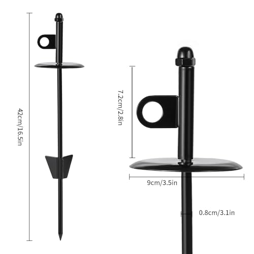 Mi Metty Dog Tie-Out Cable and Stake 20ft Heavy Duty Cable for Dogs with16 Ground Stake - Ideal for Yard, Camping, and Beach for Medium to Large Dogs Up to 120 lbs(Orange and Black, 20 ft/120Ibs) - Thumbnail 5