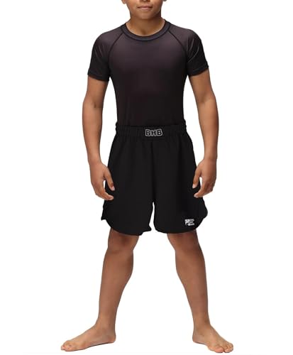 Kids BJJ Shorts MMA Fight Shorts, Youth Athletic Shorts, No-Gi Brazilian Jiu Jitsu, Kick Boxing Shorts for Boys Girls4