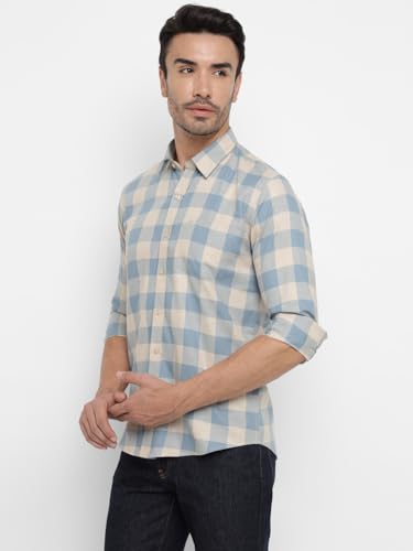 Image of Allen Cooper Checks Shirts for Men - 100% Cotton Comfort Fit Casual and Formal Shirt - Breathable, Soft, Classic Style (Multiple Colors)