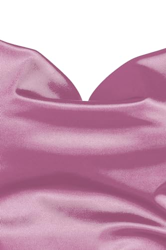 Image of ZAFUL Women's Satin Sleeveless Spaghetti Strap Mini Dress Sexy Slip Cowl Neck Silky Cocktail Party Dresses