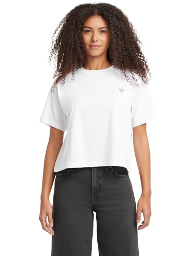 GUESS Boxy Mini Triangle Tee Pure White