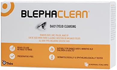 80 Blephaclean Sterile Daily Eyelid Wipes for Blepharitis | Cleaning Hygienic Moisturising Eyelid Wipes for Sensitive Skin, 20 Wipes x 4 Pack (80 Wipes)