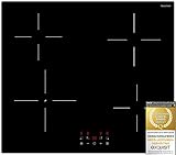 Exquisit Kochfeld EKI 600-19 | Induktion | Touch Control | 4 Kochstellen | Rahmenlos | 6800 W